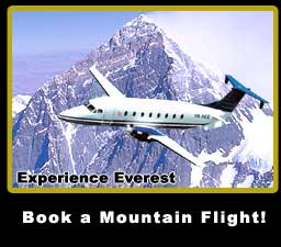 Experience Mt.Everest upclose and personal. Take a mountain flight now !